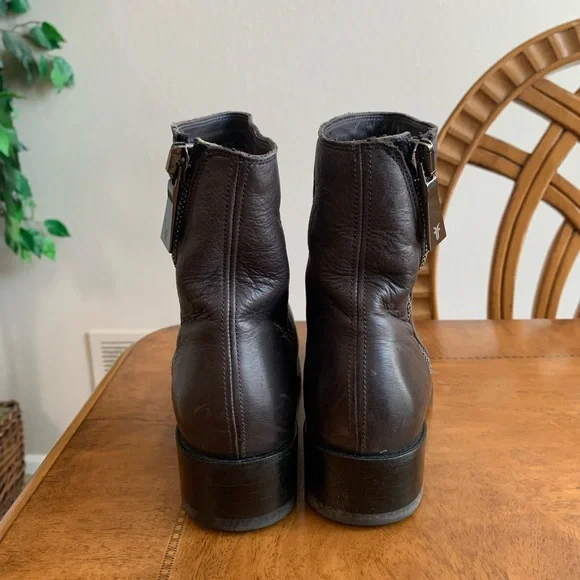 $358 Frye Demi Zip Bootie - Charcoal (Retail $358) - Picture 11 of 13